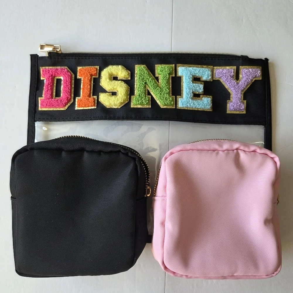 Disney Cosmetic Bag Set - Black and Pink